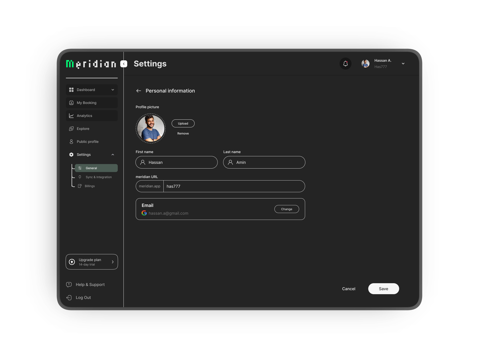 Settings overview